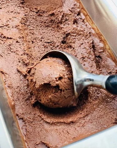 Helado de chocolate con kefir
